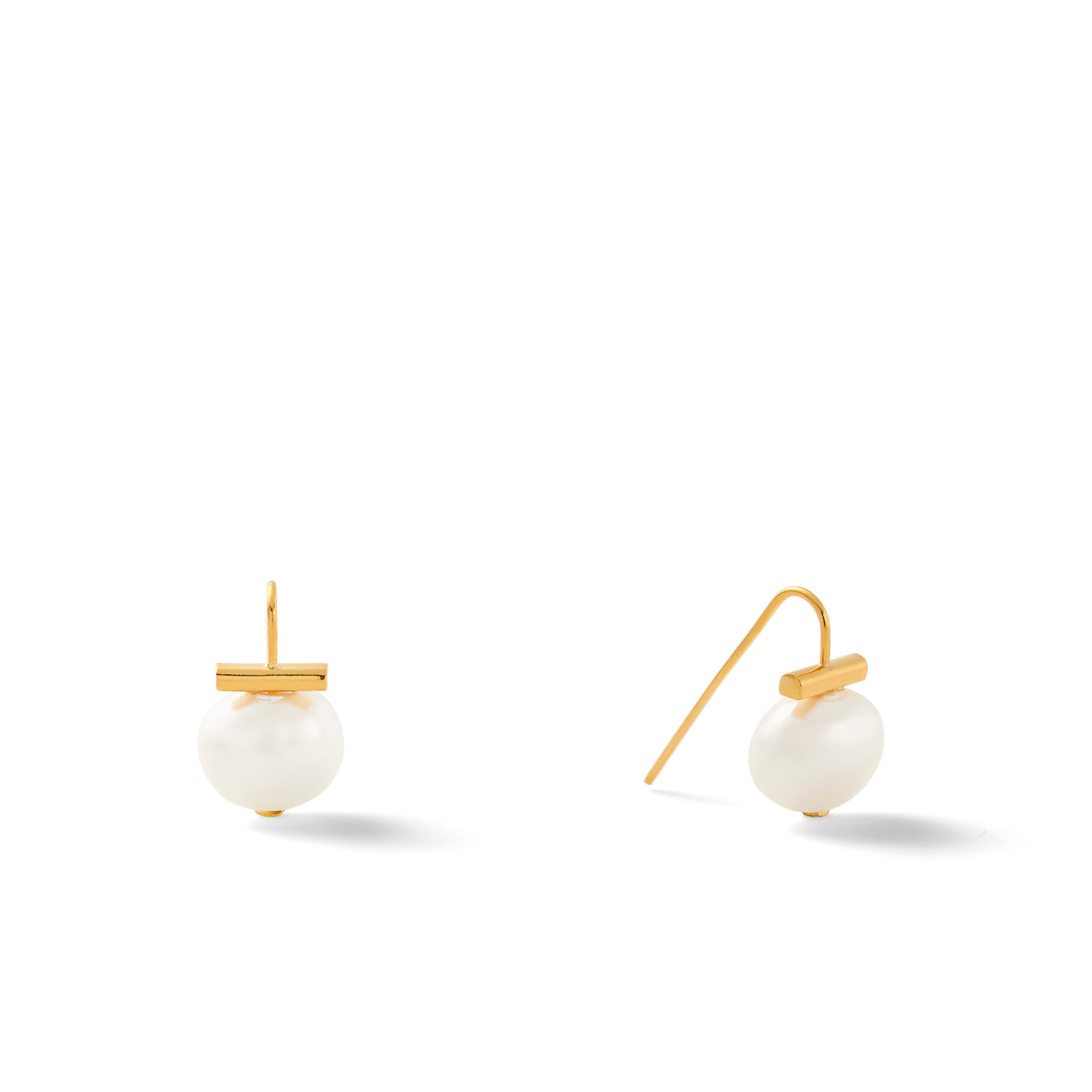 Gold Baby Pearl Earrings
